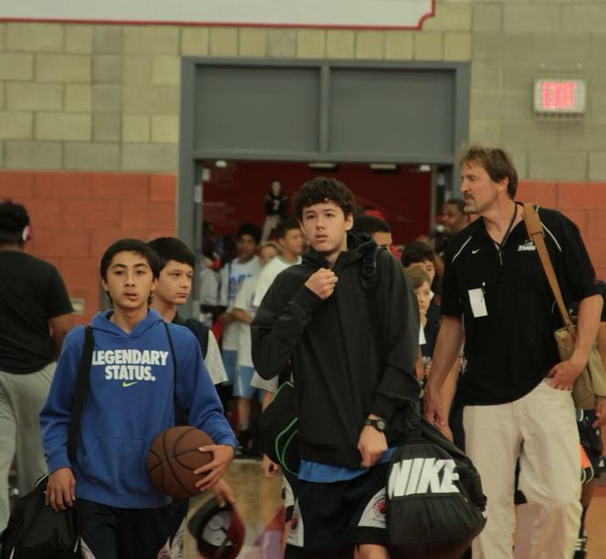 Coach Dave walking the team out